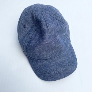 Old Navy Blue Chambray Denim Baseball Cap Hat Sz 6-12 M